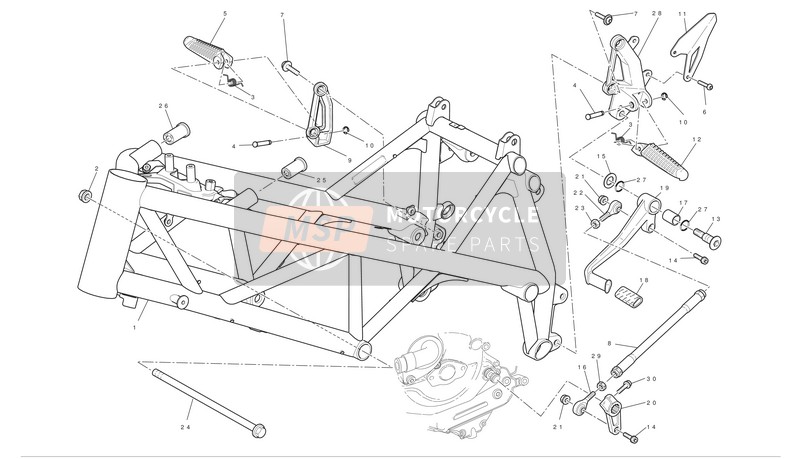 Ducati STREETFIGHTER 1098 S Usa 2012 Frame voor een 2012 Ducati STREETFIGHTER 1098 S Usa