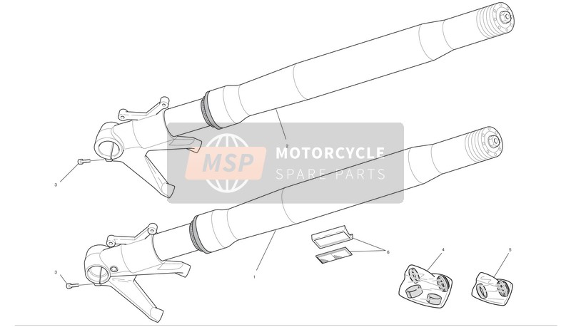 Ducati STREETFIGHTER 1098 S Usa 2012 Front Forks for a 2012 Ducati STREETFIGHTER 1098 S Usa