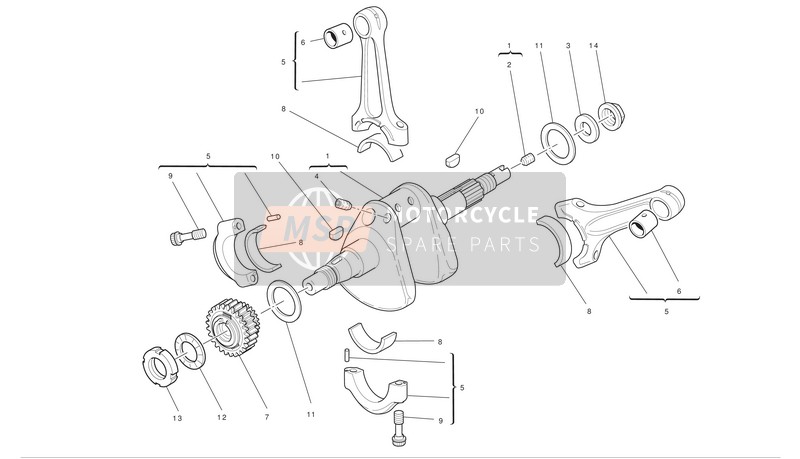 Ducati STREETFIGHTER 848 Eu 2012 Connecting Rods for a 2012 Ducati STREETFIGHTER 848 Eu