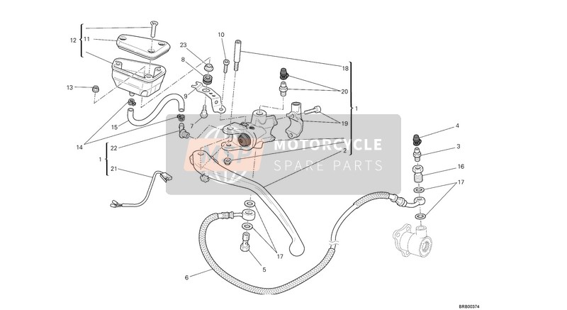 Ducati STREETFIGHTER 848 Eu 2014 Clutch Master Cylinder for a 2014 Ducati STREETFIGHTER 848 Eu