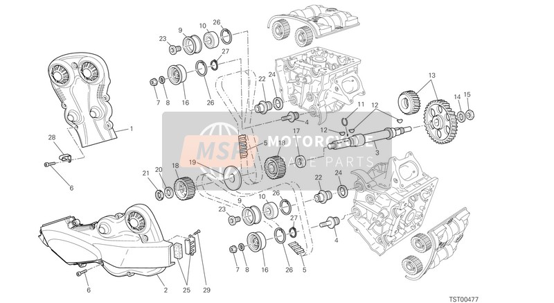 Ducati STREETFIGHTER 848 USA 2013 Timing Belt for a 2013 Ducati STREETFIGHTER 848 USA