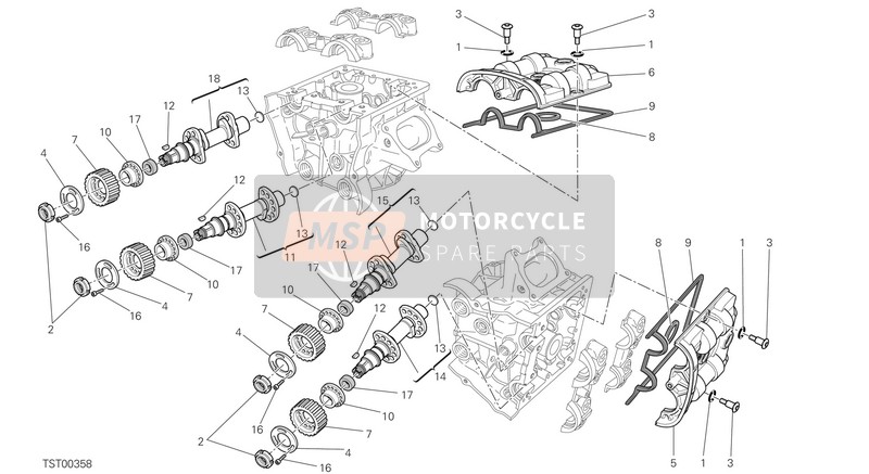 Ducati STREETFIGHTER 848 USA 2015 Arbre à cames pour un 2015 Ducati STREETFIGHTER 848 USA