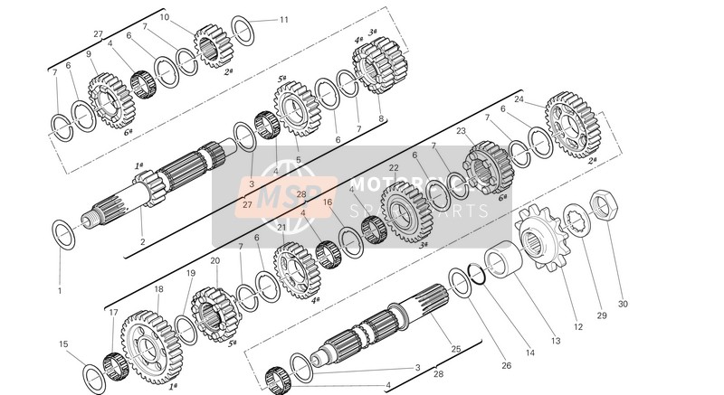 Ducati STREETFIGHTER 848 USA 2015 Caja de cambios para un 2015 Ducati STREETFIGHTER 848 USA