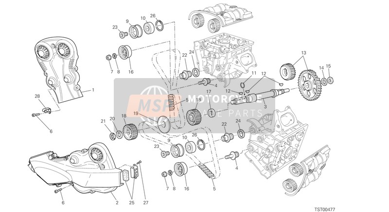 Ducati STREETFIGHTER 848 USA 2015 Timing Belt for a 2015 Ducati STREETFIGHTER 848 USA