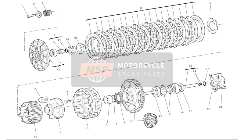 Ducati STREETFIGHTER Eu 2010 Embrague para un 2010 Ducati STREETFIGHTER Eu