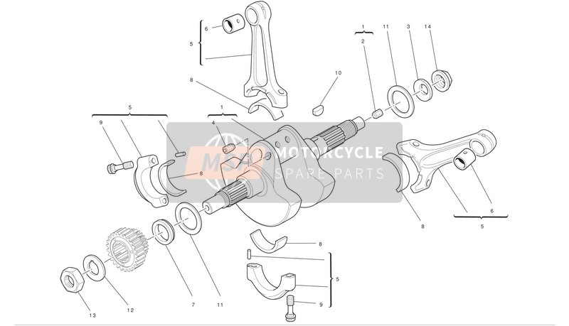 Ducati STREETFIGHTER Eu 2011 Pleuelstange für ein 2011 Ducati STREETFIGHTER Eu