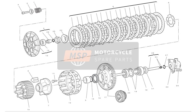 Ducati STREETFIGHTER S Usa 2011 Embrayage pour un 2011 Ducati STREETFIGHTER S Usa