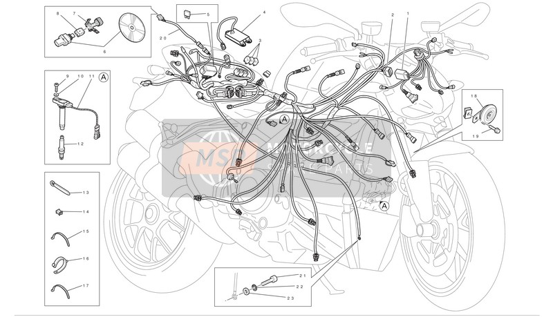 Ducati STREETFIGHTER S Usa 2011 Elektrisches System für ein 2011 Ducati STREETFIGHTER S Usa