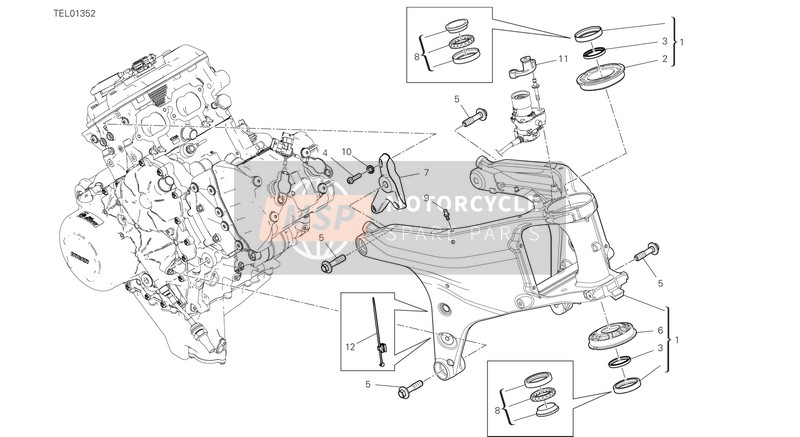 8301H611AA, Support, Ducati, 0