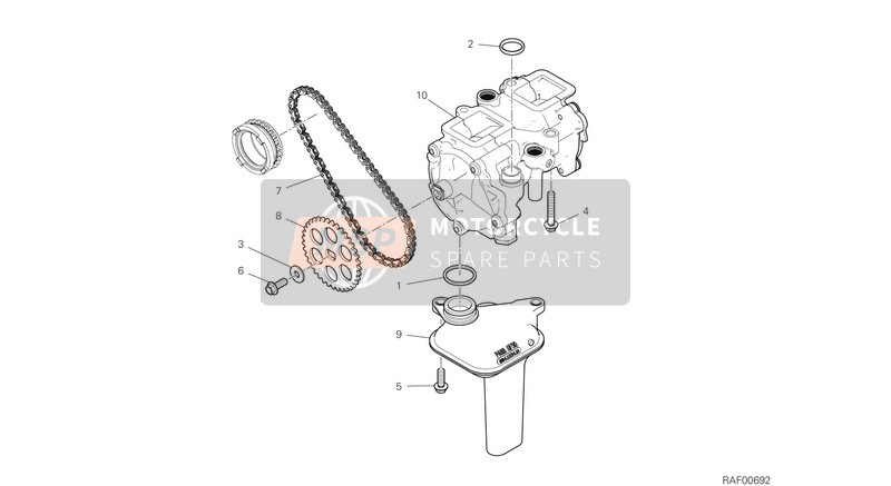 Ducati STREETFIGHTER V4 2021 La pompe à huile pour un 2021 Ducati STREETFIGHTER V4