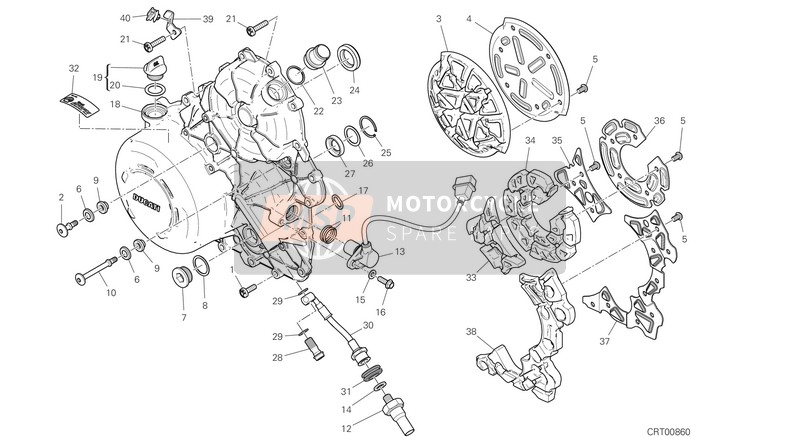 Ducati STREETFIGHTER V4 EU 2020 Tapa del embrague para un 2020 Ducati STREETFIGHTER V4 EU