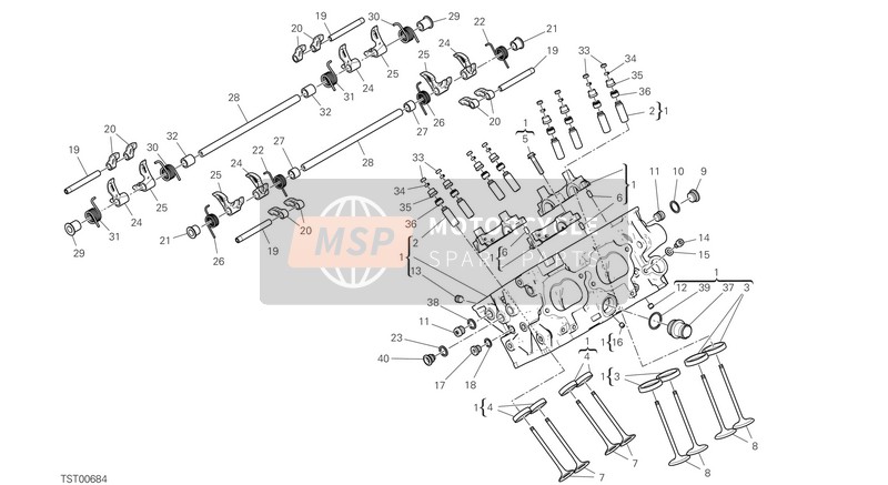 Ducati STREETFIGHTER V4 EU 2020 Cabeza trasera para un 2020 Ducati STREETFIGHTER V4 EU