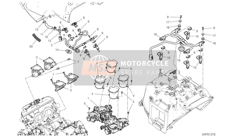 Ducati STREETFIGHTER V4 EU 2020 Drosselklappe für ein 2020 Ducati STREETFIGHTER V4 EU