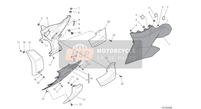 Ducati STREETFIGHTER V4 S EU 2020 Left Hand Fairing for a 2020 Ducati STREETFIGHTER V4 S EU