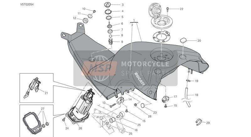 Ducati STREETFIGHTER V4 S EU 2020 Carro armato per un 2020 Ducati STREETFIGHTER V4 S EU