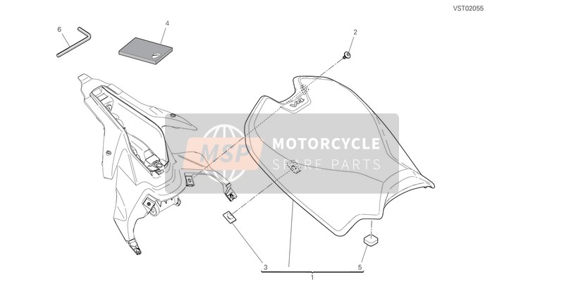 Ducati STREETFIGHTER V4 USA 2020 SEAT for a 2020 Ducati STREETFIGHTER V4 USA
