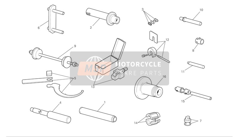 887132951, Outil Equilibrage Roue Arriere, Ducati, 2