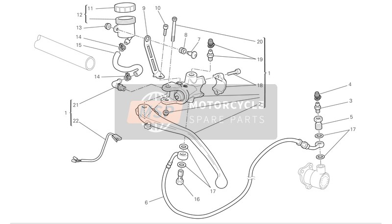 82919451A, Support Reservoir Huile Freins, Ducati, 0