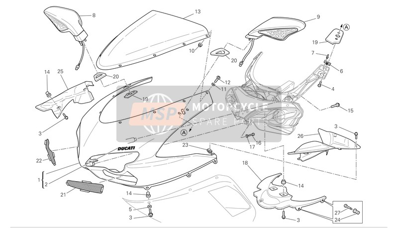 85210241A, Rondelle En Nylon 4X8X0, 5, Ducati, 2