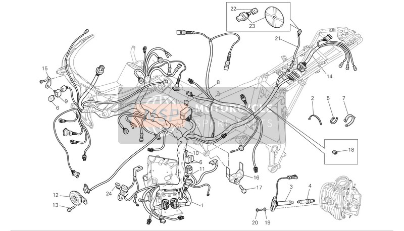 Ducati SUPERBIKE 1098 S Eu 2007 Electrical System for a 2007 Ducati SUPERBIKE 1098 S Eu