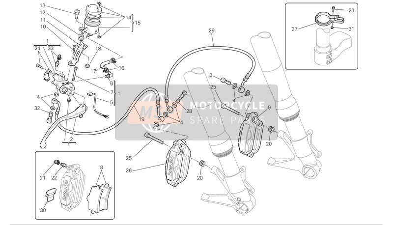 Ducati SUPERBIKE 1098 S Eu 2008 Front Brake for a 2008 Ducati SUPERBIKE 1098 S Eu