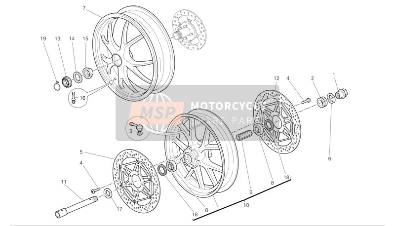 50221251BB, Rear Wheel, Ducati, 0