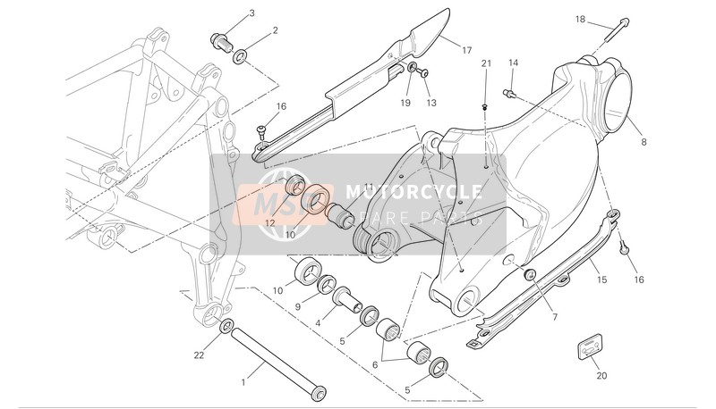 37020761DB, Schwinge Komplett, Ducati, 0