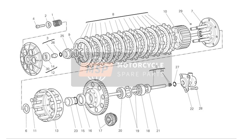 Ducati SUPERBIKE 1098R Eu 2009 Embrayage pour un 2009 Ducati SUPERBIKE 1098R Eu