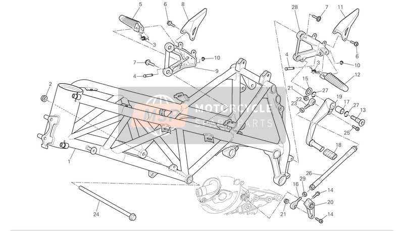 Ducati SUPERBIKE 1098R Eu 2009 Cuadro para un 2009 Ducati SUPERBIKE 1098R Eu