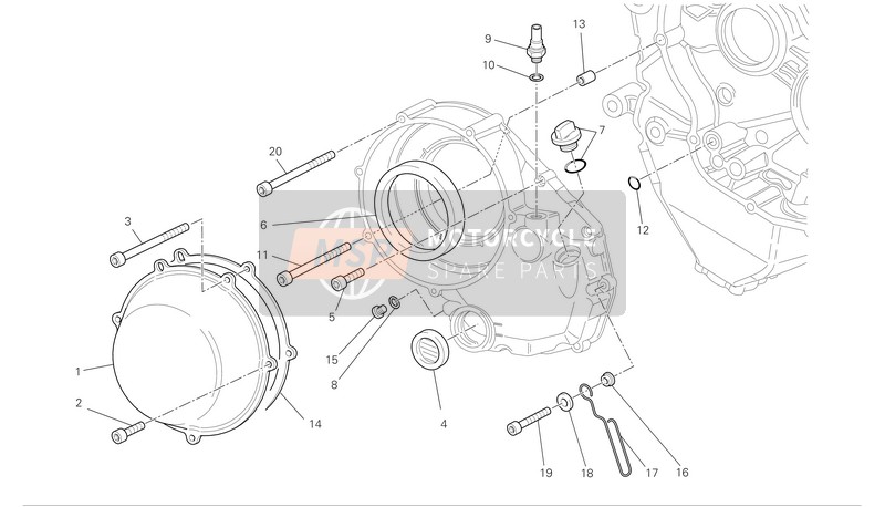 24310251AI, Couvercle Protection Embrayage, Ducati, 0