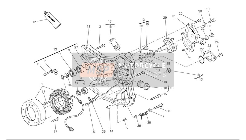Water Pump-altr-Side Crankcase Cover