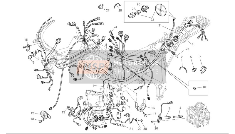 87210621A, Tapon Sensor Velocidad Delantero, Ducati, 1