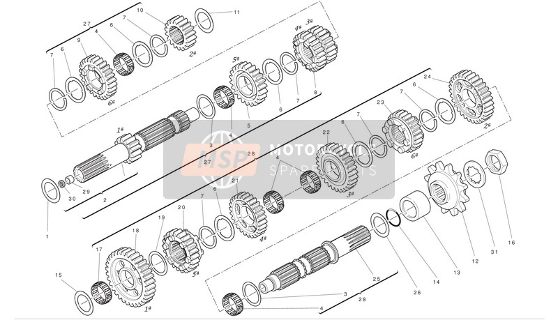 17213711A, Angetriebenes Zahnrad 3. Geschwindigkeit, Ducati, 0