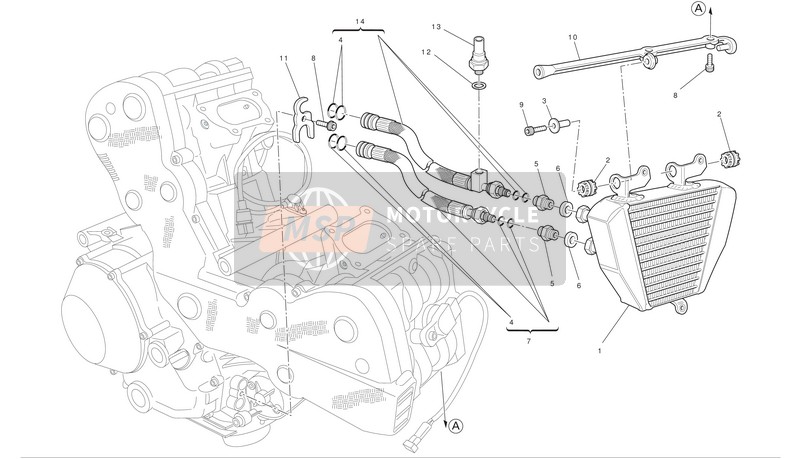 54911001A, Tubo Alimentacion Aceite, Ducati, 0