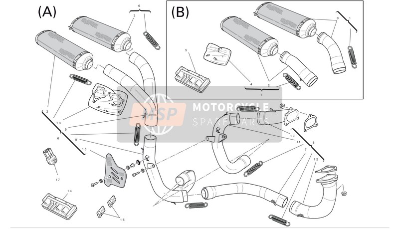 Exhaust Kit (a) / Silencer Kit (b)