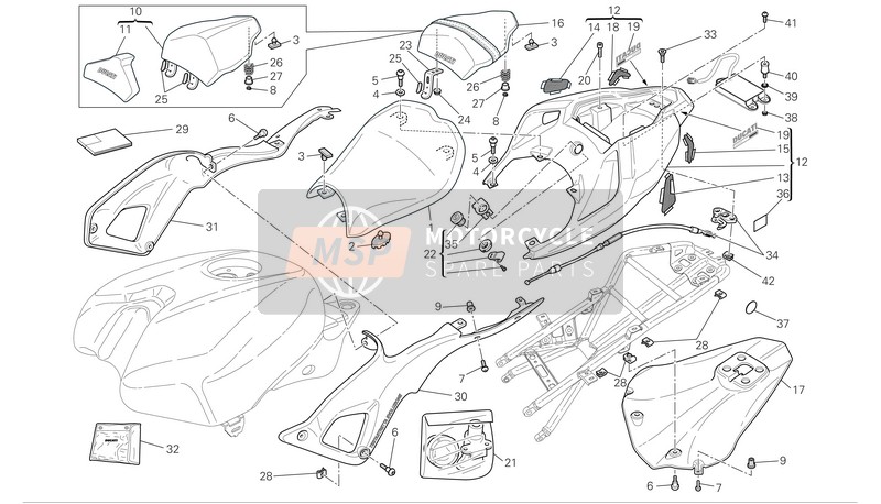 48320741AB, Rear Fairing, Ducati, 0