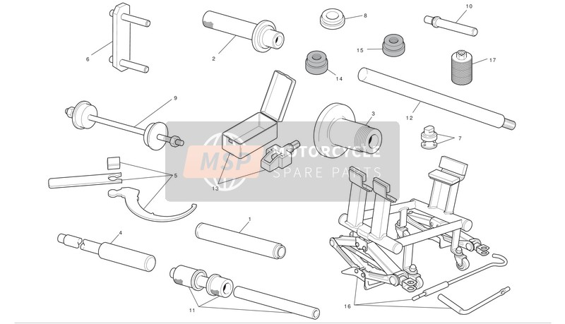 Ducati SUPERBIKE 1198 S Eu 2010 Herramientas de servicio de taller 2 para un 2010 Ducati SUPERBIKE 1198 S Eu