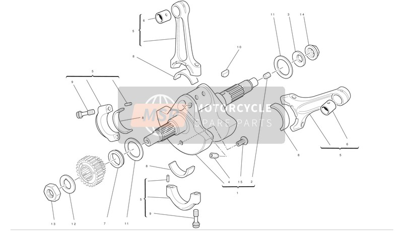 Ducati SUPERBIKE 1198 SP Usa 2011 Connecting Rods for a 2011 Ducati SUPERBIKE 1198 SP Usa