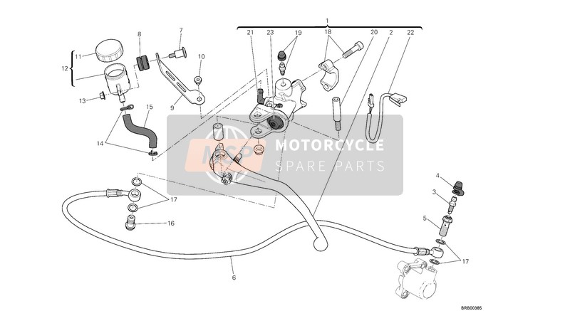 63211091A, Clutch Control Pipe Metal Plaited, Ducati, 0