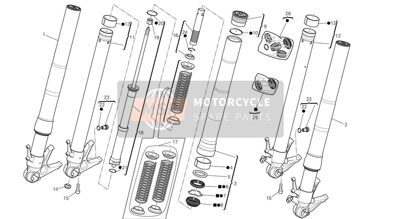 34921211A, Gabel Huelse, Rechts, Ducati, 0