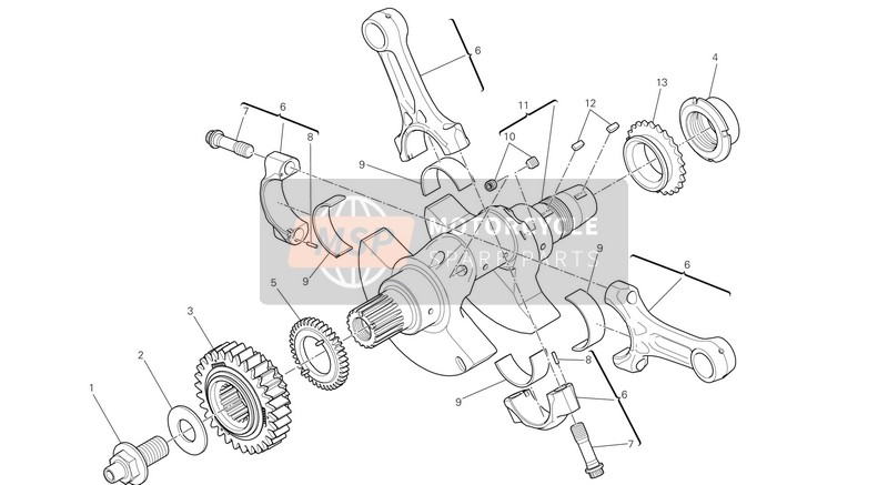 11210711AC, Semicuscinetto, Ducati, 0