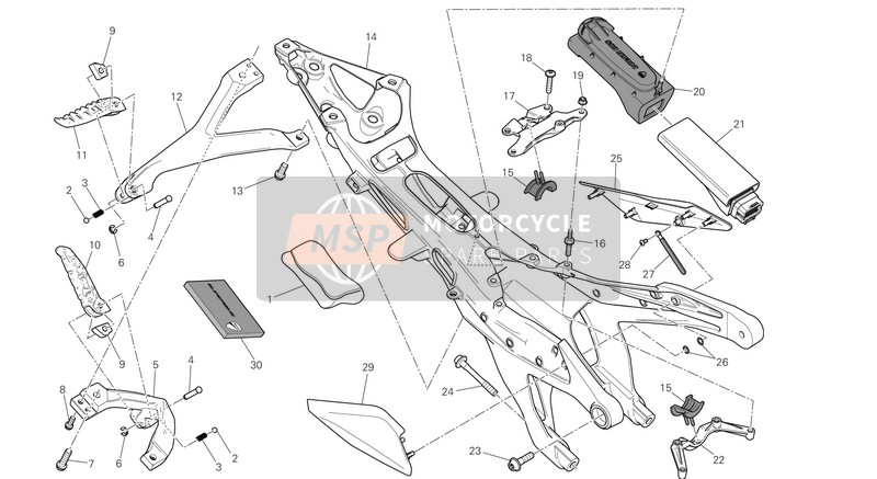 Ducati SUPERBIKE 1199 PANIGALE ABS EU 2013 Heckrahmen komp. für ein 2013 Ducati SUPERBIKE 1199 PANIGALE ABS EU