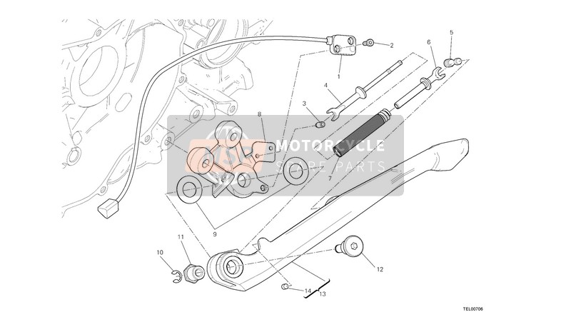 Ducati SUPERBIKE 1199 PANIGALE ABS EU 2013 Ständer für ein 2013 Ducati SUPERBIKE 1199 PANIGALE ABS EU