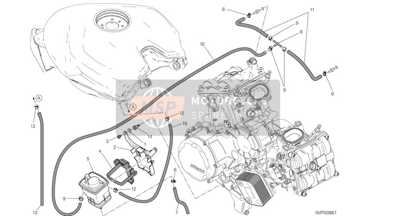 Ducati SUPERBIKE 1199 PANIGALE ABS USA 2014 KANISTER FILTER für ein 2014 Ducati SUPERBIKE 1199 PANIGALE ABS USA