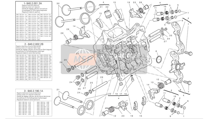 304A0921AC, Alojamento Valvula Admision +0, 06 mm, Ducati, 0