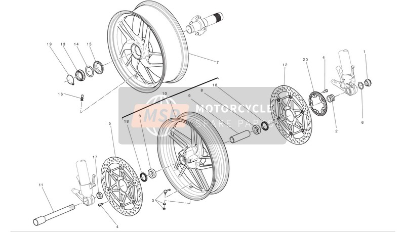 Roues avant et arrière