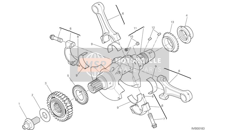 Ducati SUPERBIKE 1199 PANIGALE R EU 2013 Volants d'inertie pour un 2013 Ducati SUPERBIKE 1199 PANIGALE R EU