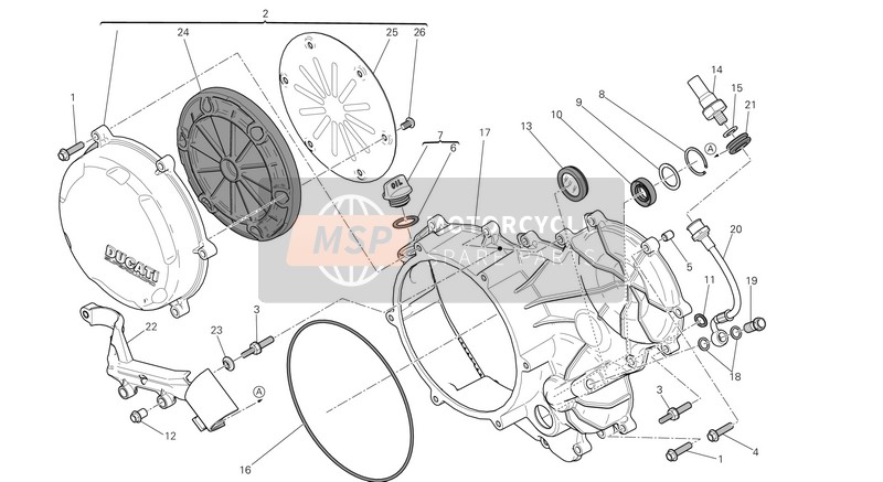 Ducati SUPERBIKE 1199 PANIGALE S ABS USA 2013 Clutch for a 2013 Ducati SUPERBIKE 1199 PANIGALE S ABS USA