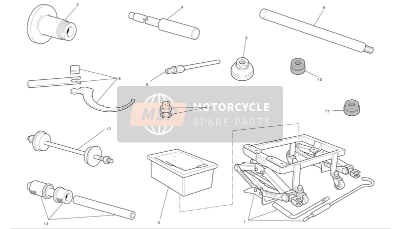 887132409, Tool Assembling Swingarm Ball Bearing, Ducati, 2