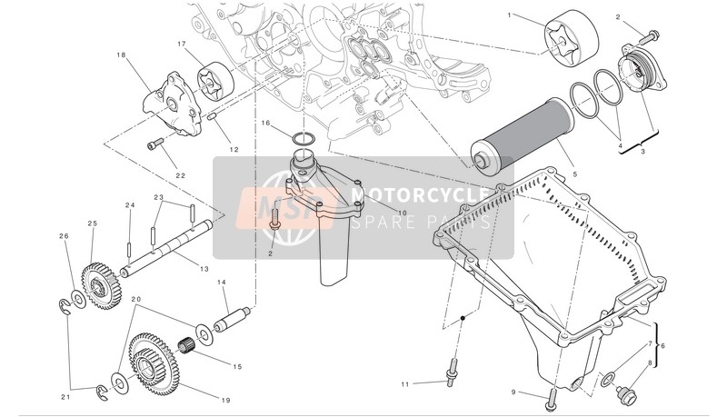 Ducati SUPERBIKE 1199 PANIGALE S Eu 2012 Filtros y bomba de aceite para un 2012 Ducati SUPERBIKE 1199 PANIGALE S Eu